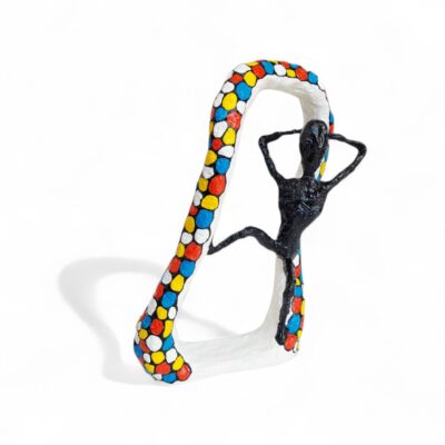 Abstrakte Pop-Art-Figur als handgefertigte Street-Art-Skulptur von Manuel Lächner.