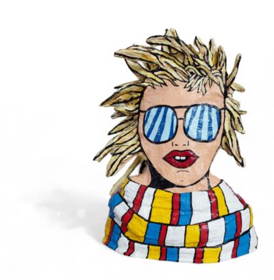 Manuel Lächner - Pop-Art-Büste einer Frau mit Sonnenbrille und buntem Schal